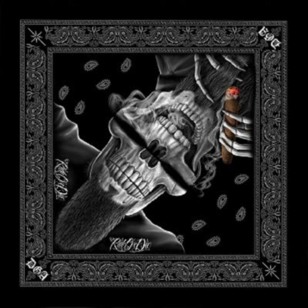 Reversible Face Cover - Bandana - Ride or Die DGA Skull cigar NEW